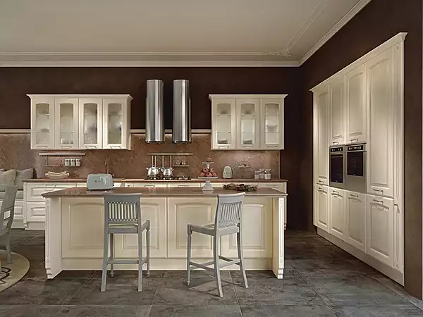 Cuisine avec îlot en bois LUBE CUCINE collection Veronica usine LUBE CUCINE de l'Italie. Foto №5