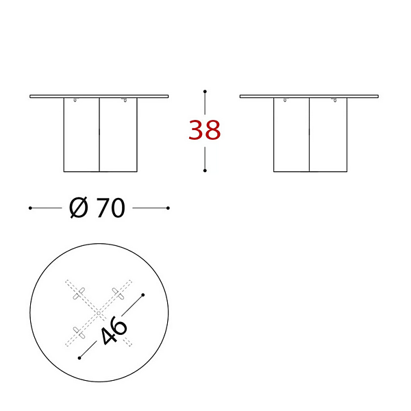 Table d'appoint ronde en PMMA pour jardin Belt Air VARASCHIN usine VARASCHIN de l'Italie. Foto №9