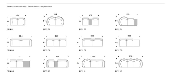 Canapé d'angle en tissu Saba collection Rendez Vous usine SABA de l'Italie. Foto №19