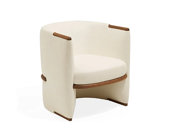 Fauteuil en tissu rembourré avec accoudoirs GIORGETTI OPUS usine GIORGETTI de l'Italie. Foto №1