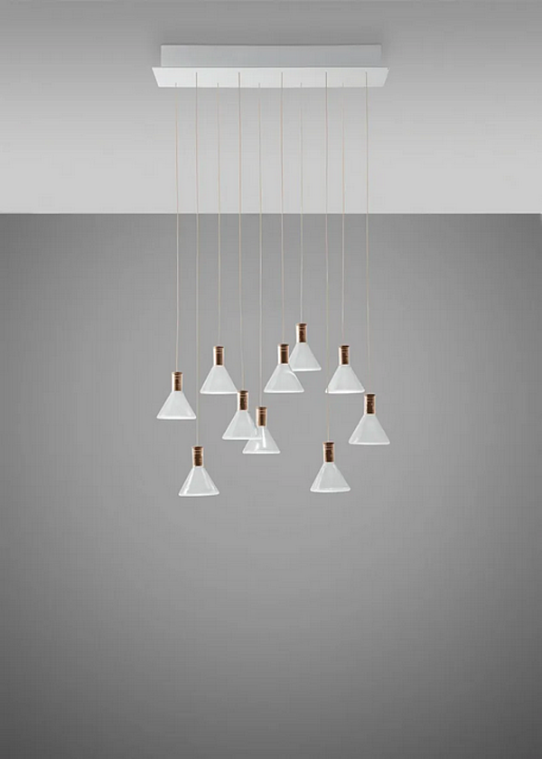 Suspension en verre borosilicate LED Multispot Polair Fabbian usine Fabbian de l'Italie. Foto №3