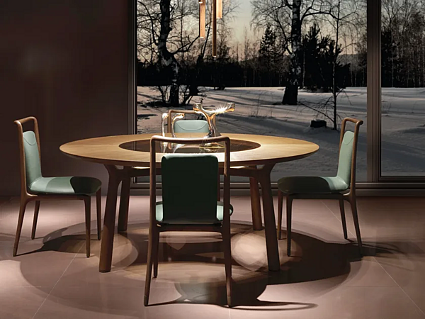 Chaise en tissu avec accoudoirs GIORGETTI Ibla 55100 usine GIORGETTI de l'Italie. Foto №6