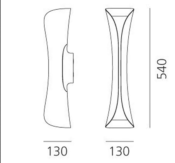 Applique murale LED en ABS Cadmo Artemide 1373020A, 1373010A usine Artemide de l'Italie. Foto №5