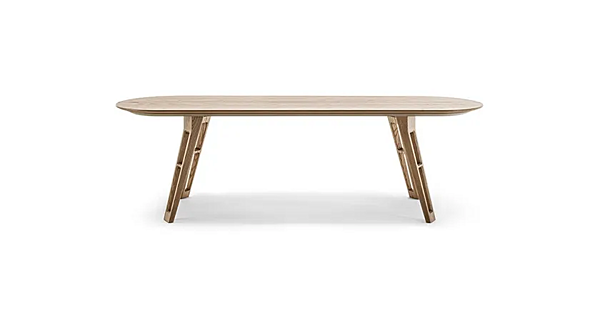 Table ovale en placage bois Axel Frigerio usine Frigerio de l'Italie. Foto №2