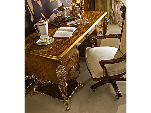 Fauteuil pivotant avec roulettes en tissu Dolcevita A.R. Arredamenti 208 usine A.R.ARREDAMENTI SRL de l'Italie. Foto №3