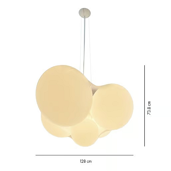 Suspension LED en PMMA nuage AXOLIGHT usine Axolight de l'Italie. Foto №7