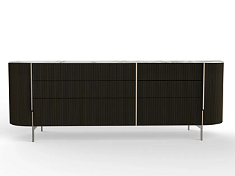 Commode en bois d'orme Kumi Gallotti&Radice usine Gallotti & Radice de l'Italie