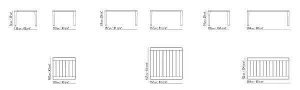 Table de jardin rectangulaire en iroko FLEXFORM collection KOBO usine FLEXFORM de l'Italie. Foto №6