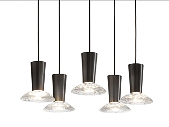 Suspension en cristal LED WATER GIORGETTI usine GIORGETTI de l'Italie