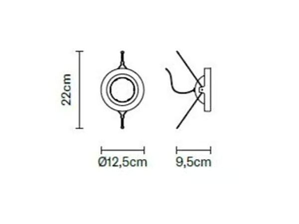 Suspension en tissu LED pivotante Bungee F64 Fabbian F64 C11 S02 02, F64 C12 S02 02 usine Fabbian de l'Italie. Foto №5