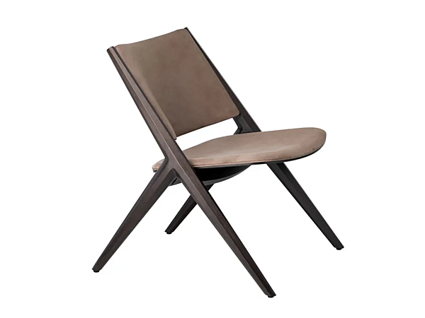 Fauteuil en bois rembourré en frêne Potocco TRACK 919 L 919/L usine POTOCCO de l'Italie. Foto №1