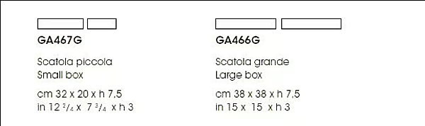 Boîte de rangement en cuir GIORGETTI GA467G, GA466G usine GIORGETTI de l'Italie. Foto №7