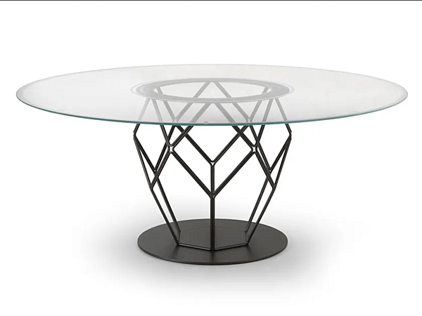Table ronde en cristal ESA i 4 Mariani usine i 4 Mariani de l'Italie. Foto №2