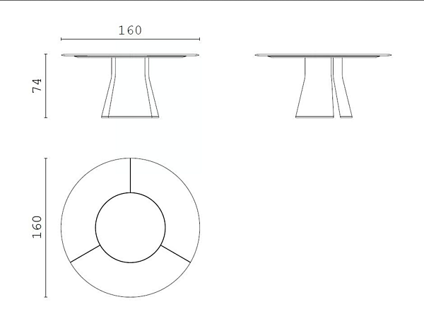 Table ronde en bois et marbre avec plateau tournant Talos R CPRN HOMOOD usine CPRN HOMOOD de l'Italie. Foto №4