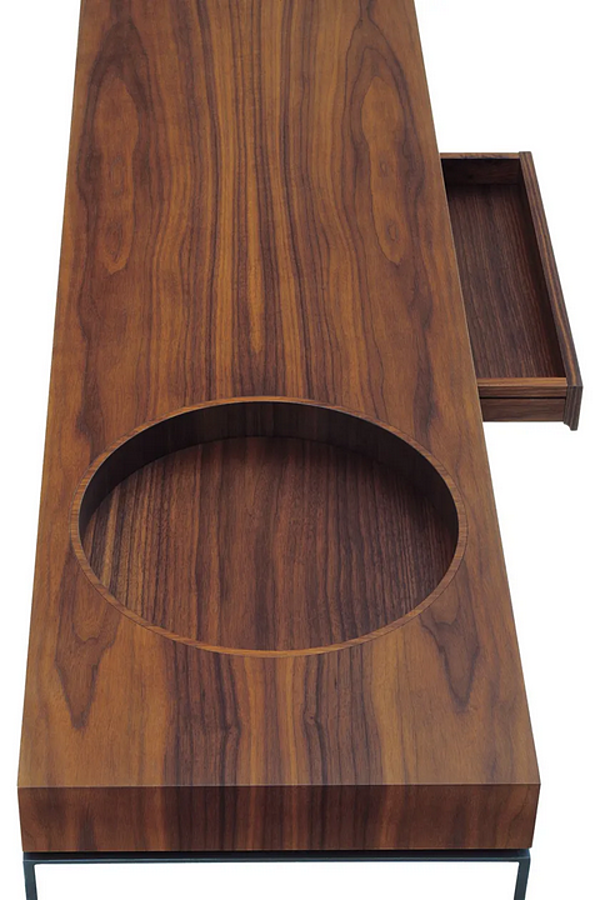 Table console rectangulaire en bois avec tiroirs GIORGETTI AEI 60003, 60008, 60009 usine GIORGETTI de l'Italie. Foto №4