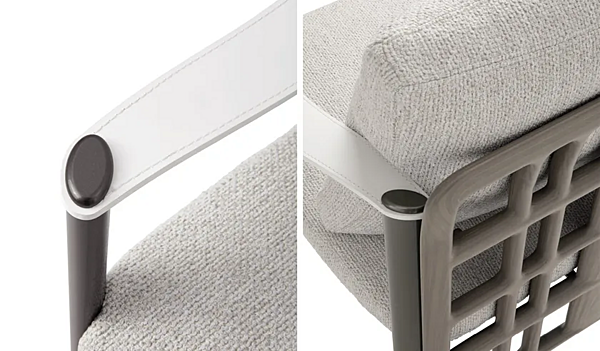 Fauteuil de jardin en tissu avec accoudoirs Aldia GIORGETTI 91070, 91071 usine GIORGETTI de l'Italie. Foto №5