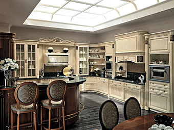 Cuisine équipée avec îlot Convivio Martini Interiors usine MARTINI INTERIORS de l'Italie