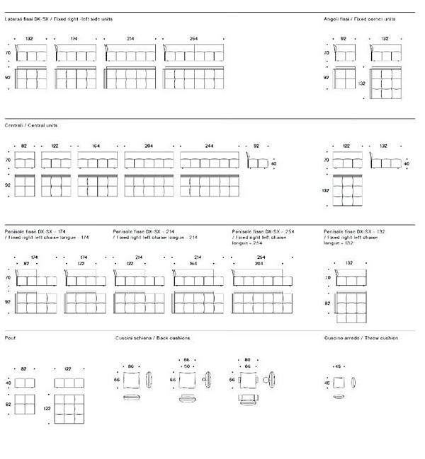 Canapé d'angle en tissu avec housse amovible Saba Pixel usine SABA de l'Italie. Foto №21