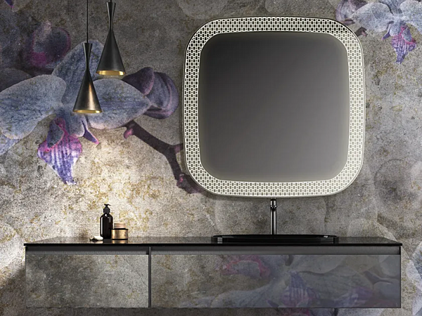 Miroir de salle de bain carré avec éclairage intégré ARTELINEA RI TARTTI TRA, TRC usine ARTELINEA de l'Italie. Foto №1