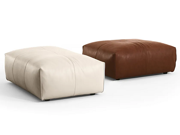 Pouf carré en cuir Black Tie Cubo CUB100 usine Black Tie de l'Italie. Foto №4
