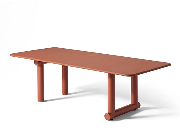 Table de jardin en aluminium laqué avec plateau en ciment CASSINA Trampoline usine CASSINA de l'Italie. Foto №1