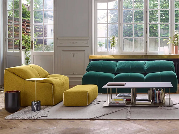 Canapé en tissu trois places avec housse amovible Plumy LIGNE ROSET usine LIGNE ROSET de l'Italie. Foto №3