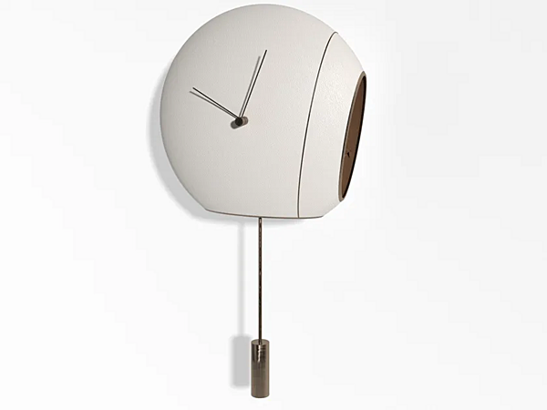 Horloge murale pendule en cuir GIORGETTI avec coucou usine GIORGETTI de l'Italie. Foto №2