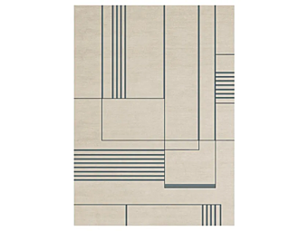 Tapis rectangulaire en soie de bambou avec motifs géométriques GIORGETTI usine GIORGETTI de l'Italie