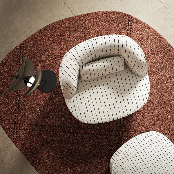 Pouf rond en tissu rembourré Gradisca Liu Jo Living Collection GDS usine Liu Jo Living Collection de l'Italie. Foto №2