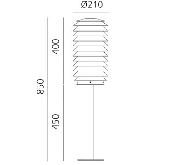 Luminaires de jardin en aluminium Slicing Artemide T250210 usine Artemide de l'Italie. Foto №8