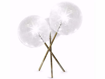 Lampe de table en cristal LED Bolle 3 Gallotti&Radice usine Gallotti & Radice de l'Italie