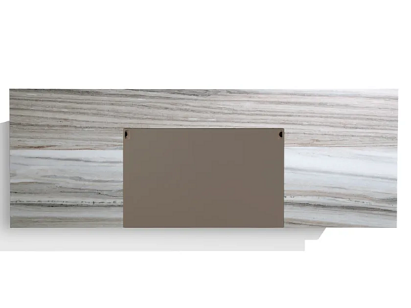 Bureau rectangulaire avec base en noyer et plateau en marbre GIORGETTI G-Code 71200, 71205 usine GIORGETTI de l'Italie. Foto №3