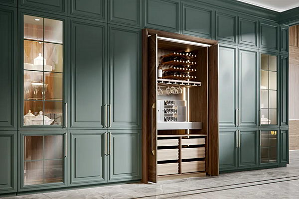 Cuisine en noyer sur mesure avec îlot Old Line Glamour 2 0 usine Oldline de l'Italie. Foto №2