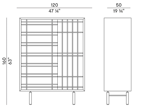 Buffet en bois et verre avec portes coulissantes Potocco SEN 886 MA 886/MA usine POTOCCO de l'Italie. Foto №7