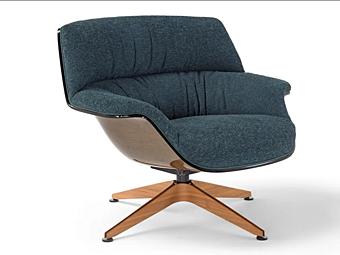 Fauteuil pivotant avec base à 4 branches en tissu AMURA COACH Fauteuil pivotant avec base à 4 branches en tissu AMURA COACH usine AMURA de l'Italie