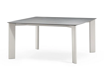 Table de jardin carrée en aluminium avec plateau HPL VARASCHIN Plinto 24680, 24682