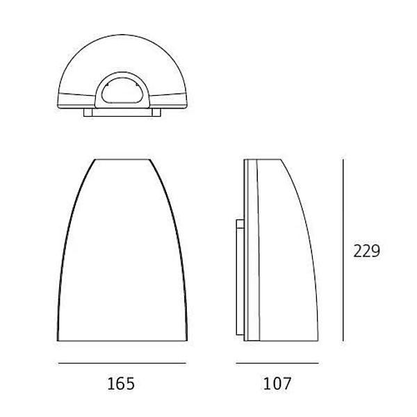 Lampe murale extérieure en aluminium moulé LED Molla Artemide T4190NLW10, T4190NLW00 usine Artemide de l'Italie. Foto №5