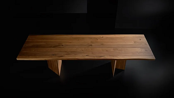 Table rectangulaire en bois massif Vero Compact Boomerang ARTE BROTTO L640, BOOMERANG usine Arte Brotto de l'Italie. Foto №4