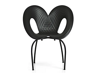 Chaise empilable en polypropylène Ripple Moroso usine Moroso de l'Italie