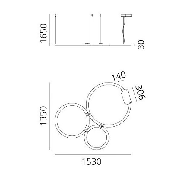 Suspension dimmable en cluster Ripple Artemide usine Artemide de l'Italie. Foto №10