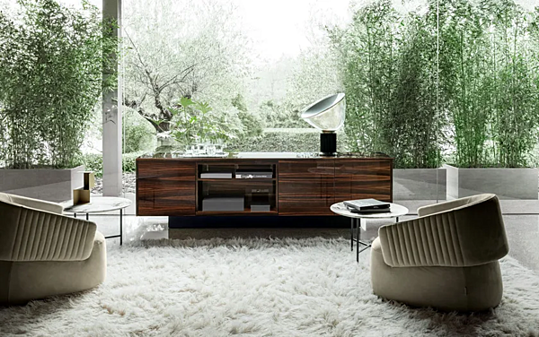 Fauteuil en tissu et cuir avec accoudoirs TWIBE I 4 Mariani usine i 4 Mariani de l'Italie. Foto №6