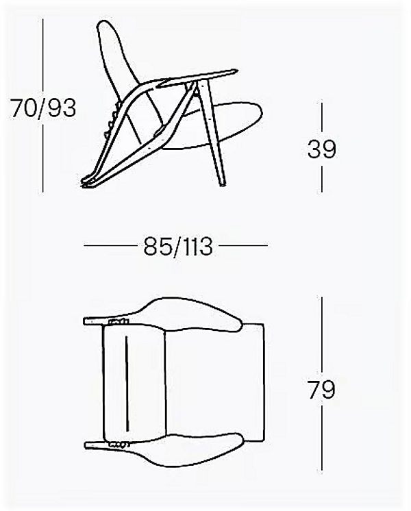 Fauteuil inclinable en tissu ou cuir Gilda ZANOTTA 888 usine ZANOTTA de l'Italie. Foto №15