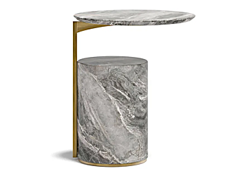 Table d'appoint ronde en marbre haut Capital Collection Hugo HUM.TS usine Capital Collection de l'Italie