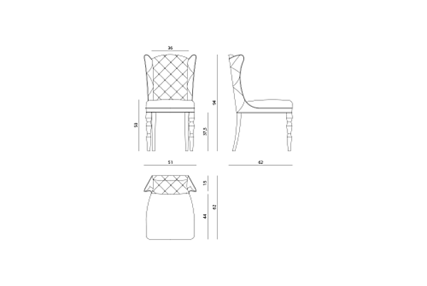 Chaise VISUELLE (IPE CAVALLI) SIEGFRID usine VISIONNAIRE (IPE CAVALLI) de l'Italie. Foto №3