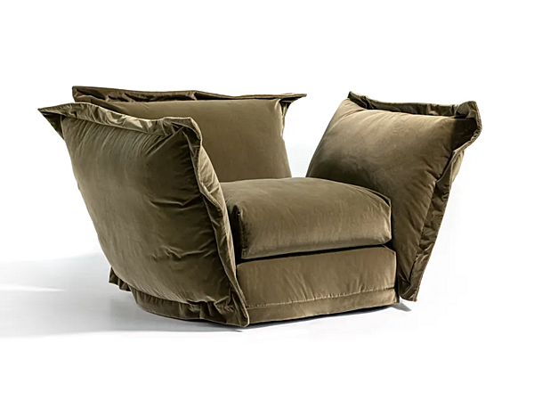 Fauteuil en tissu avec housse amovible et accoudoirs Moroso Cloudscape usine Moroso de l'Italie. Foto №4
