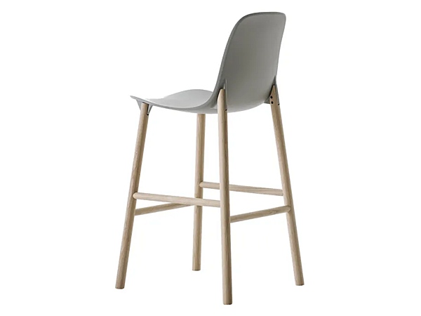 Tabouret de bar en polyuréthane avec dossier Sharky Kristalia usine Kristalia de l'Italie. Foto №1