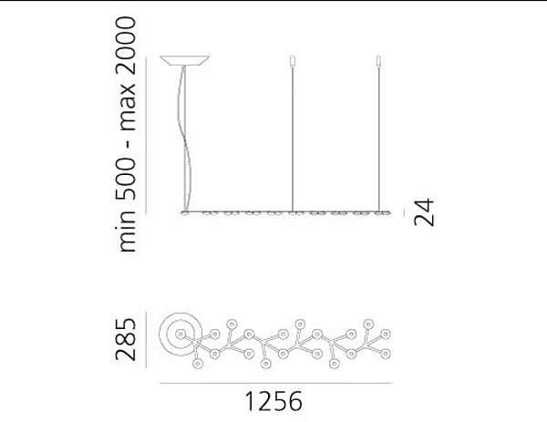 Suspension LED en ligne Artemide LED Net Line 1578050APP usine Artemide de l'Italie. Foto №6