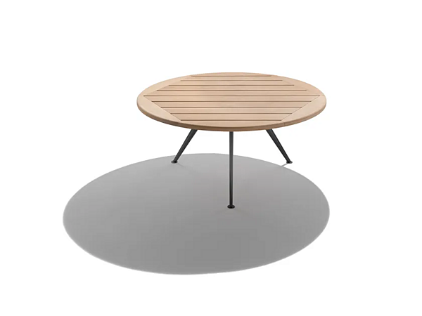 Table de jardin ronde en iroko Zefiro extérieur FLEXFORM usine FLEXFORM de l'Italie. Foto №4