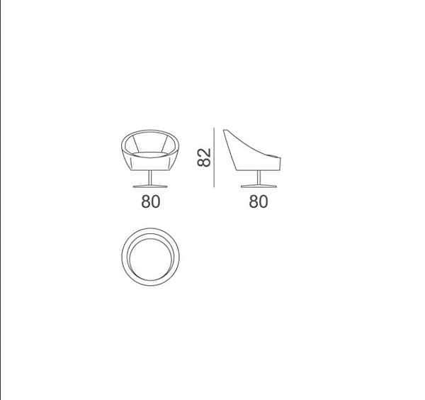 Fauteuil pivotant en tissu GYFORM Egg Chair usine Gyform de l'Italie. Foto №2