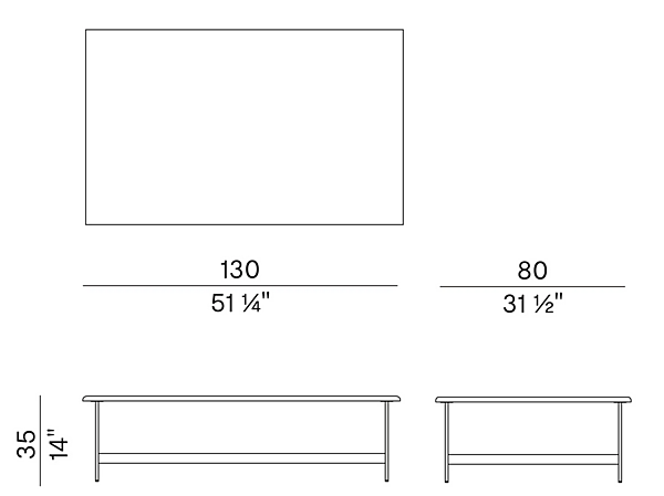 Table basse rectangulaire en métal avec plateau en marbre Little T 878 TR Potocco 878/TR usine POTOCCO de l'Italie. Foto №5